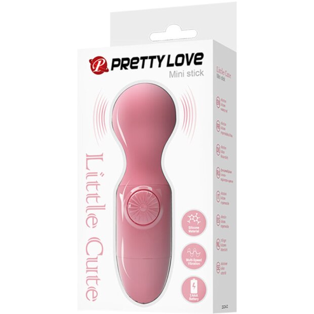 Pretty Love Mini Wand Massager Vibrator Rosa 12 cm ø 3,8 cm