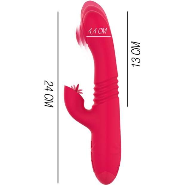 Intense Dua Vibrateur Miltifonction avec Langue rouge