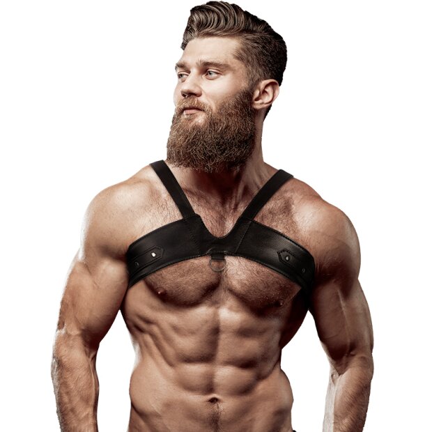 Fetish Submissive Attitude - Eco Leather Brigade Man Chest Harness OS