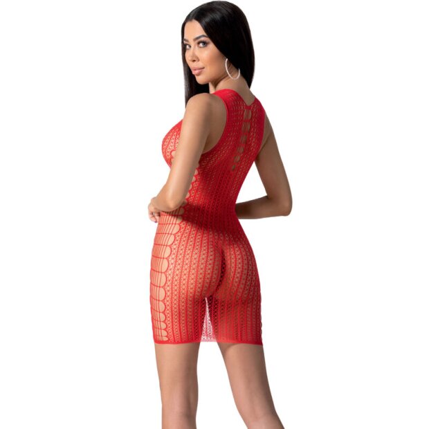Passion bodystocking mini dress one size red