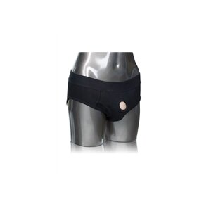 CalExotics Packer Gear Brief Harness Strap-On Schwarz XS/S