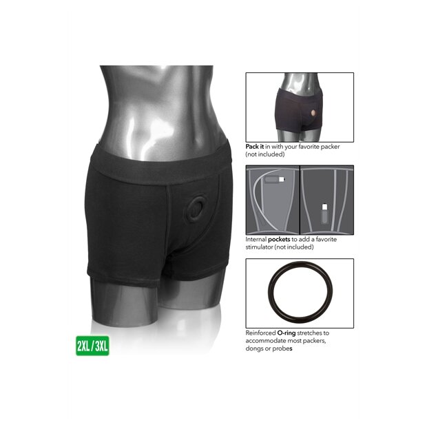 CalExotics Packer Gear Black Boxer Brief Harness 2XL/3XL