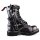 Angry Itch 10 trous 3-Straps Cuir Bottes Noir Taille 39