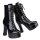 Erogance C1020 Platform ankle boots patent black size 39