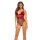 Bombshell Boudoir Peek A Boo Teddy Red S - L