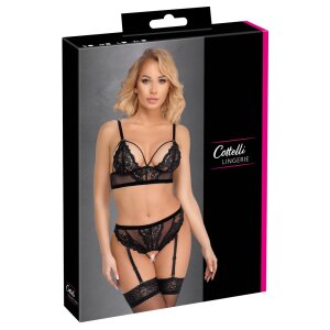Cottelli LINGERIE - Bra & Thong black S