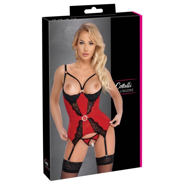 Cottelli LINGERIE - Cami Suspenders red S