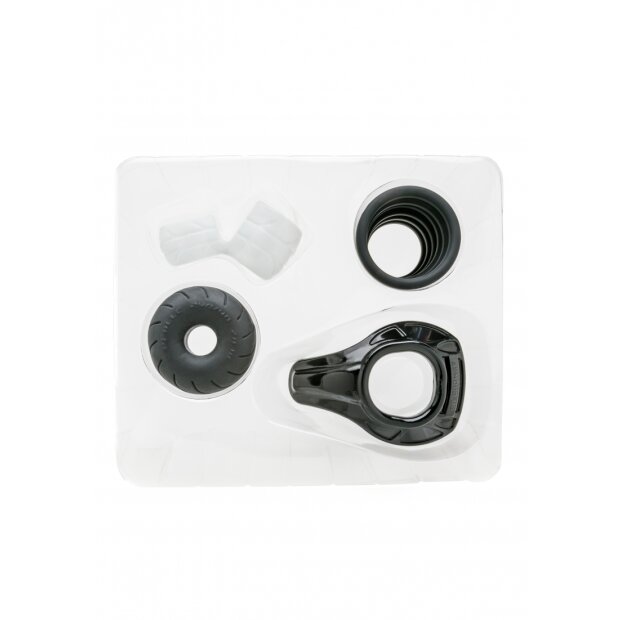 Perfect Fit Premium Penisring Set Cockringe Schwarz