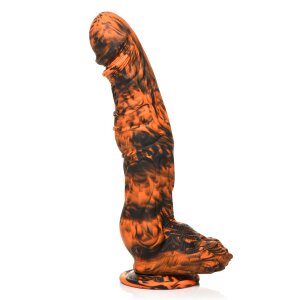 XR Brands Sabretooth Tiger Dildo orange black