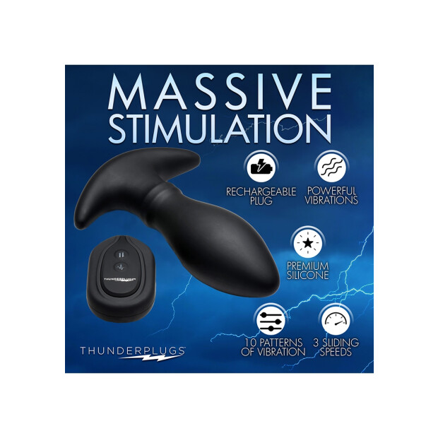 Thunder Plugs Rim Slide Sliding Ring Silicone Butt Plug Analplug Schwarz ⌀ 4,2 cm