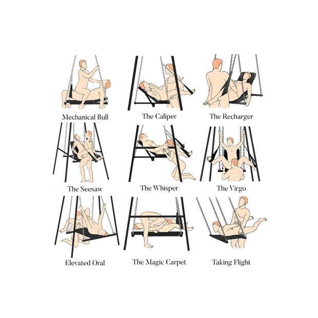 XR Brands Throne Adjustable Sex Swing with Stand