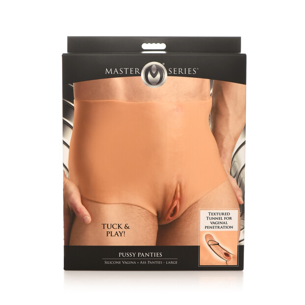XR Brands Pussy Panties Silicone Vagina and Ass Panties L