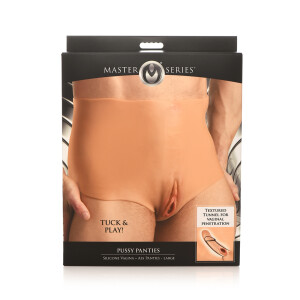 XR Brands Pussy Panties Silicone Vagina and Ass Panties L