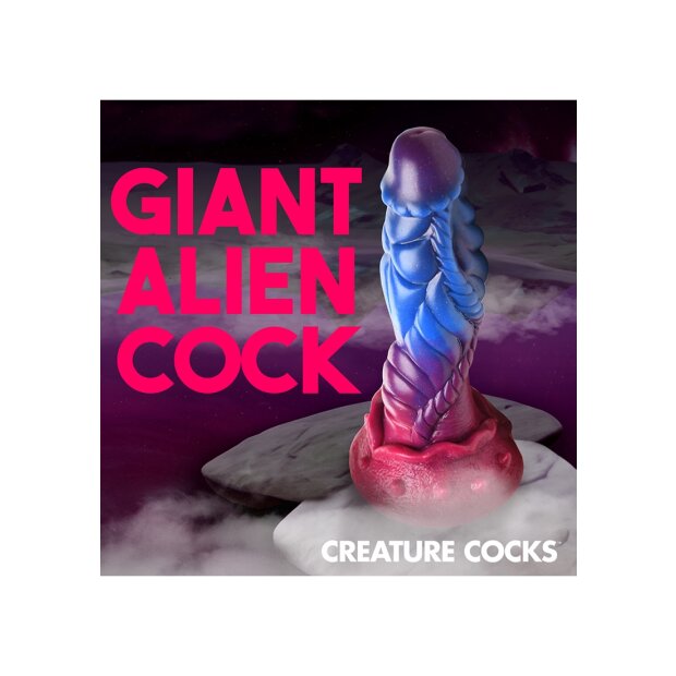 XR Brands Intruder Alien Silicone Dildo Spezialdildo Lila 22,8 cm