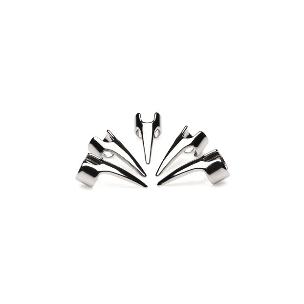 XR Brands claw rings 5 pieces silver