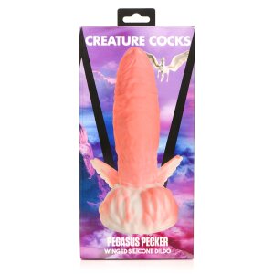 XR Brands Pegasus Dildo with Wings pink