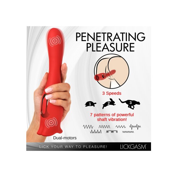 XR Brands Kiss and Tell Pro kiss vibrator red