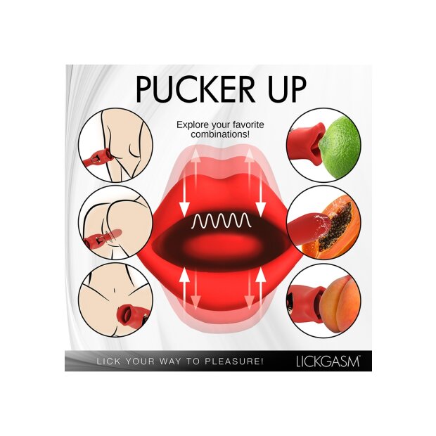 XR Brands Kiss and Tell Pro kiss vibrator red