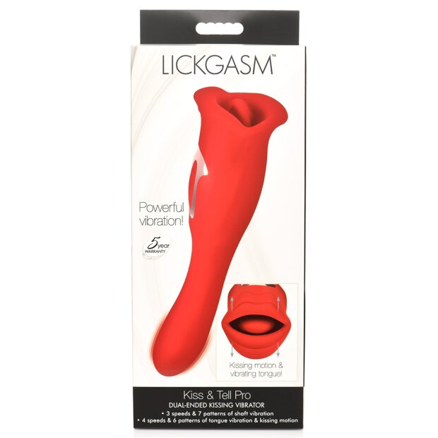 XR Brands Kiss and Tell Pro kiss vibrator red