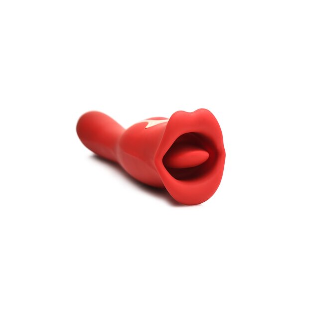 XR Brands Kiss and Tell Pro kiss vibrator red