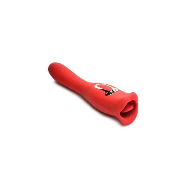 XR Brands Kiss and Tell Pro kiss vibrator red