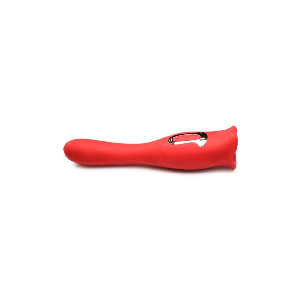 XR Brands Kiss and Tell Pro kiss vibrator red