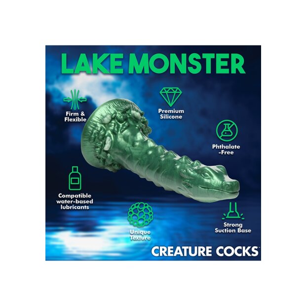 XR Brands Cockness Monster Dildo Grün 21,00 cm ⌀ 9,20 cm
