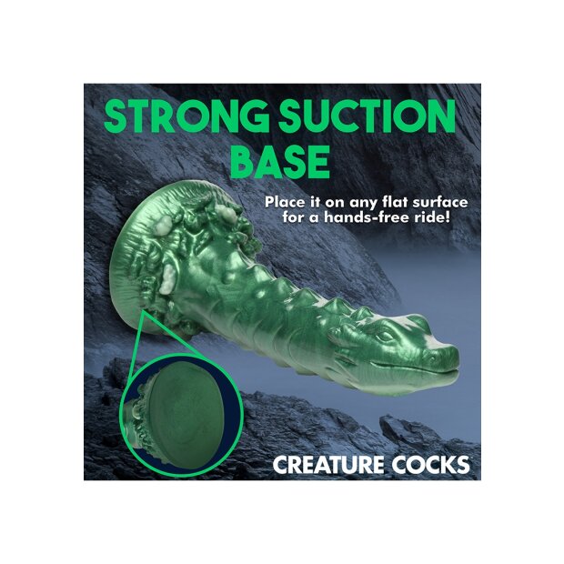 XR Brands Cockness Monster Dildo Grün 21,00 cm ⌀ 9,20 cm