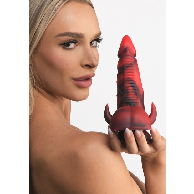 XR Brands Devil Demon Dildo red