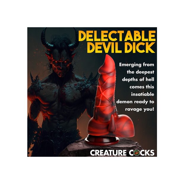 XR Brands Devil Demon Dildo red