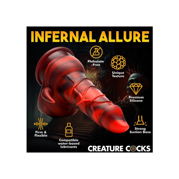 XR Brands Devil Demon Dildo red