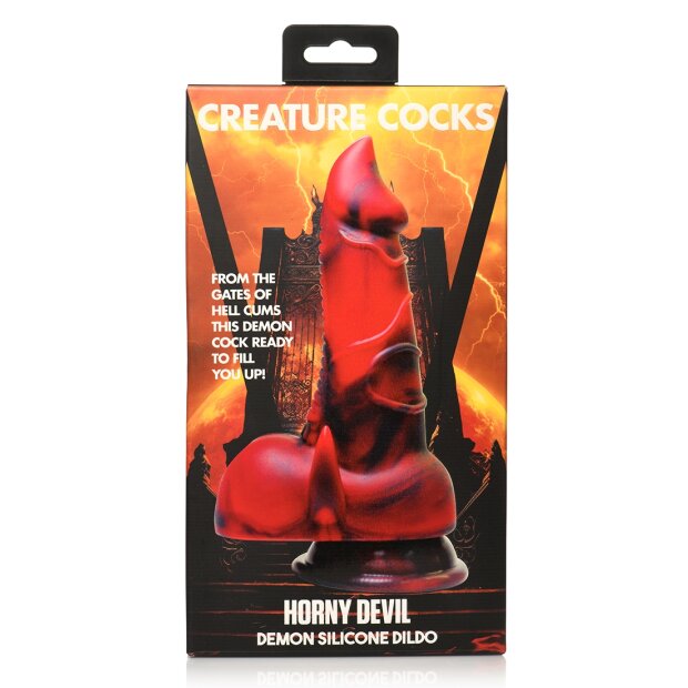 XR Brands Devil Demon Dildo red