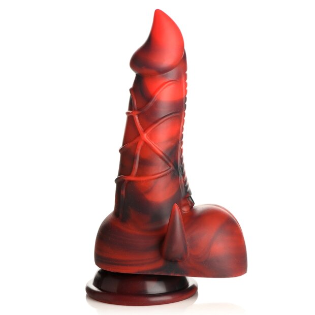 XR Brands Devil Demon Dildo red