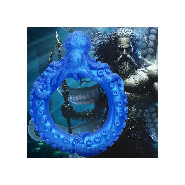 XR Brands Poseidons Octo penis ring made of silicone blue