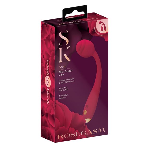 Sectret Kisses rosebud G-spot vibrator red