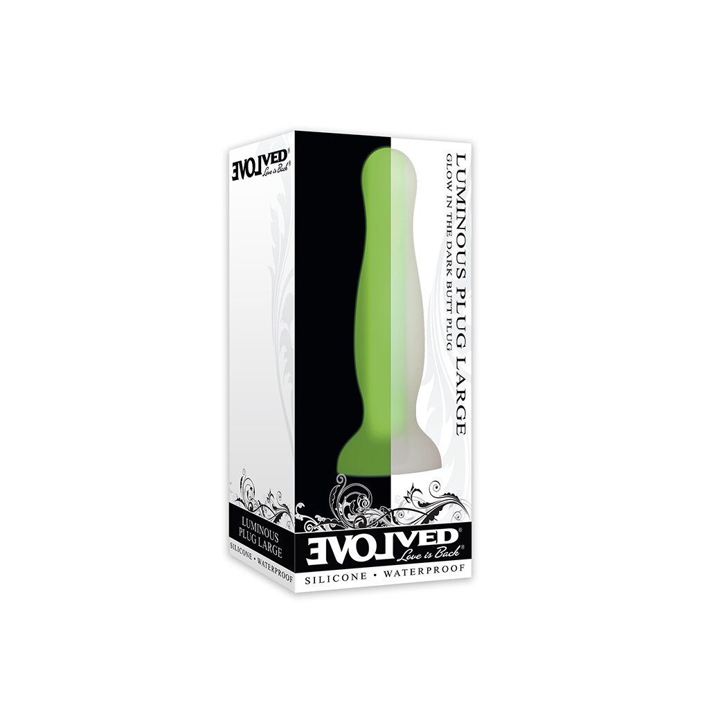 Evolved Luminous Plug Large Analplug Grn  4,1 cm, 18,50