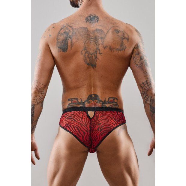 Regnes Fetish Planet REAndres001 Slip brésilien avec trou rouge S