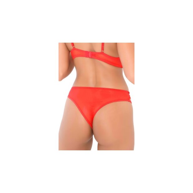 Lace string with straps Red S/M - XL/XXL