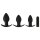 Black Velvets Vibrating Butt Plugs Anal Set Schwarz 4-teilig