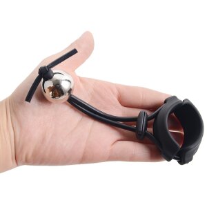 KINKgear Metal Beads Ring Testicle Weight Medium Schwarz...