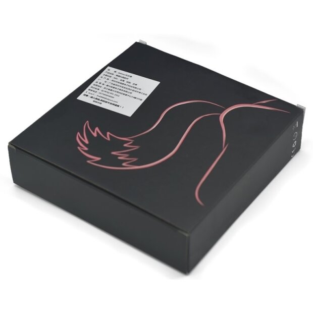 Kinky Puppy Vibrating Plug with White Tail Curve 9 x 3.7cm | Tail 30cm