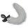 Kinky Puppy Vibrating Plug with White Tail Curve 9 x 3.7cm | Tail 30cm