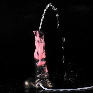 Bad Horse Haytos Abspritz Dildo Rosa und Schwarz 22 cm