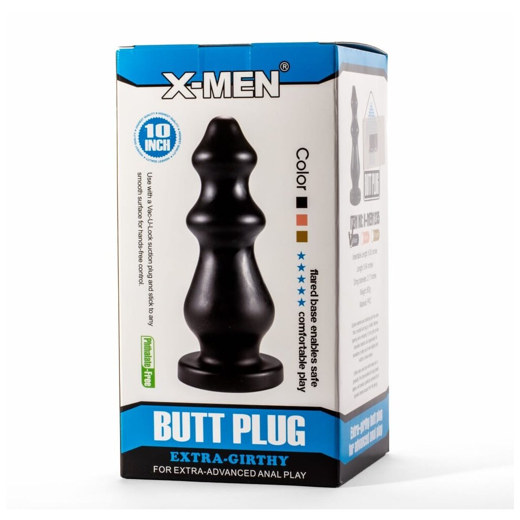 X-MEN Extra Girthy Anal Plug Black VI, 29,95 €