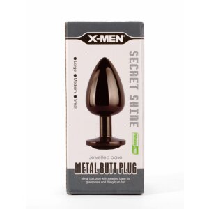 X-MEN Secret Shine Metal Butt Plug Gun Colour S 2,7 cm