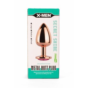 X-MEN Secret Shade Metall Anal Plug Rose Large Bronze ⌀...
