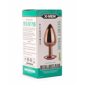 X-MEN Secret Shade Metall Anal Plug Rose Large Bronze ⌀...