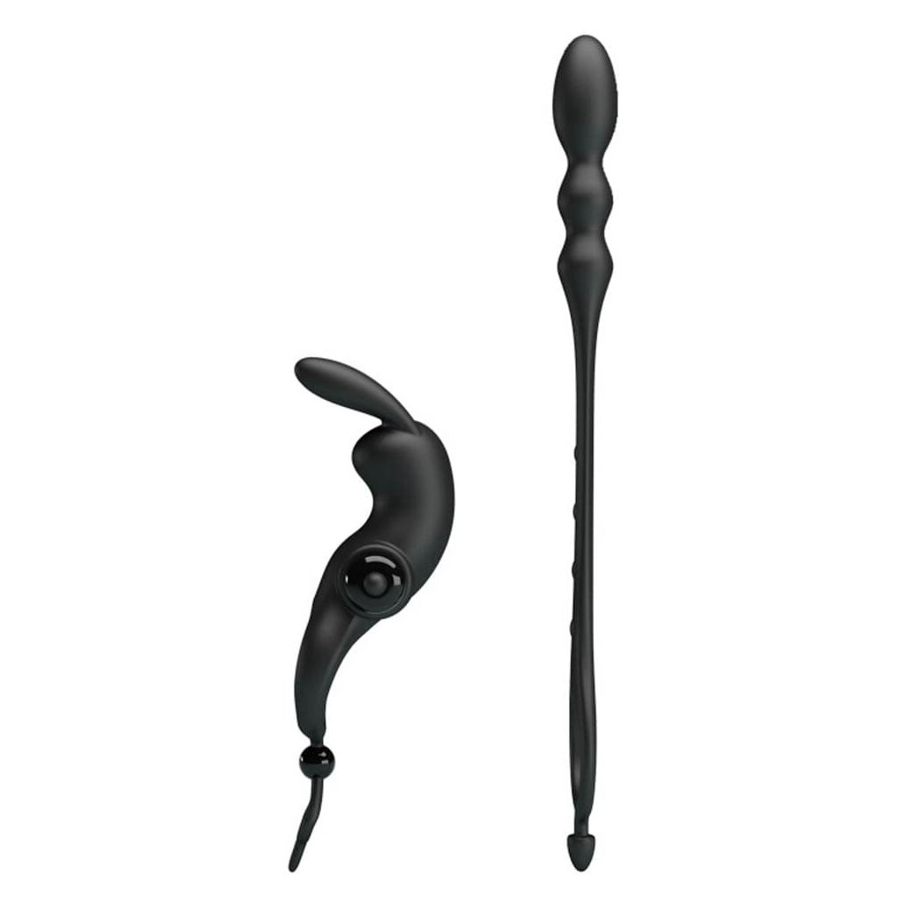 anal plug for beginners Pretty Love Vibration Penis Sleeve V with anal plug and clitoral stim,  34,95 €