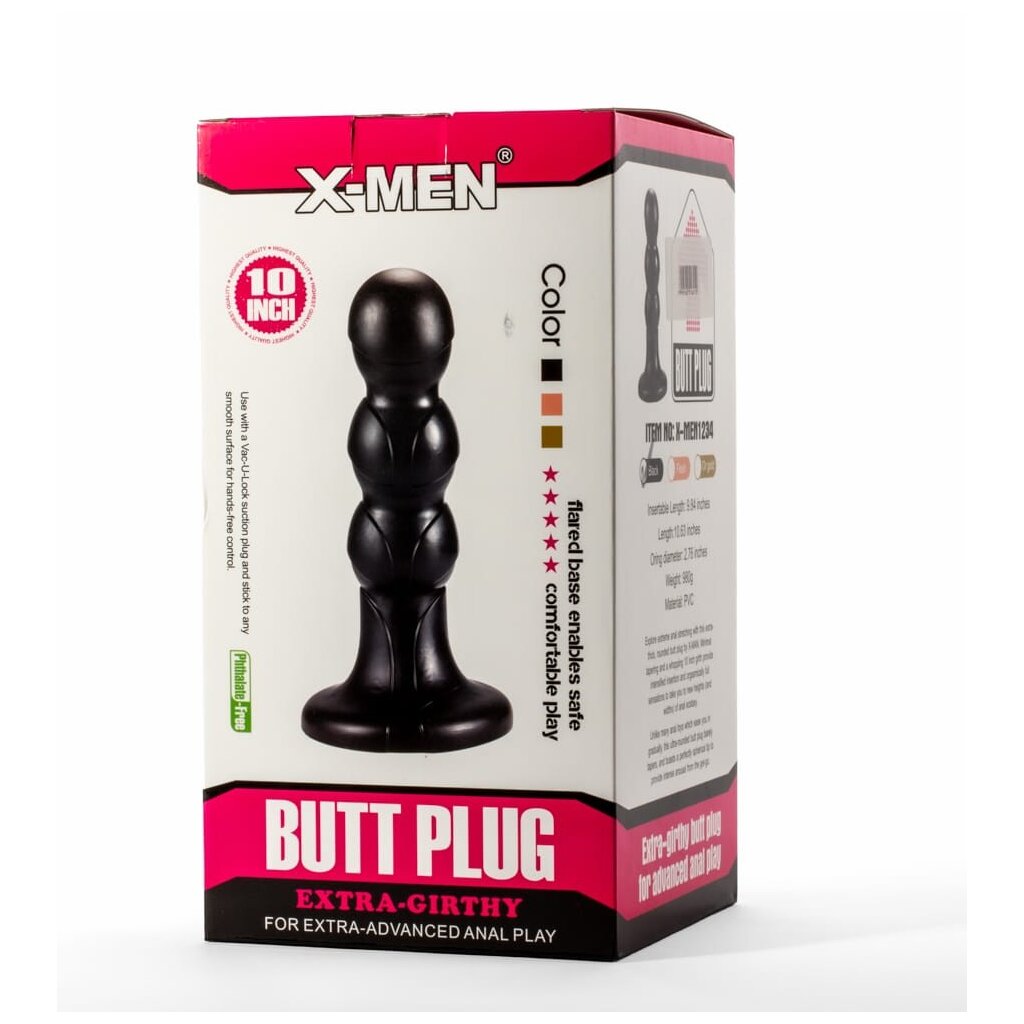 X-MEN Extra Girthy Anal Plug Black V, 35,95