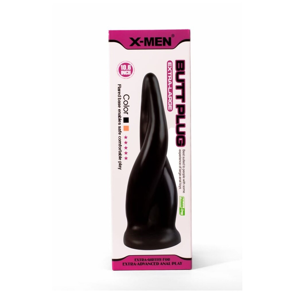 X-MEN Extra Large Butt Plug Black 8,5 cm, 29,95